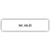 Cedule wc muži – plast (piktogram)