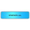 Cedule apartmán č. xxxx (číslo) – plast (piktogram)