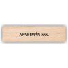 Cedule apartmán č. xxxx (číslo) – plast (piktogram)