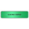 Cedule elektro odpad – plast (piktogram)