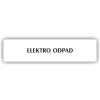 Cedule elektro odpad – plast (piktogram)