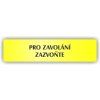 Cedule pro zavolání zazvoňte – plast (piktogram)