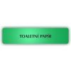 Cedule toaletní papír – plast (piktogram)