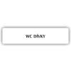 Cedule wc dívky – plast (piktogram)