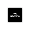 Cedule wc návštěvy | Piktogram (čtverec)