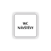 Cedule wc návštěvy | Piktogram (čtverec)