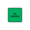 Cedule wc návštěvy nápis | Piktogram (čtverec)