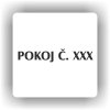 Piktogram - POKOJ Č. XXXX (ČÍSLO)