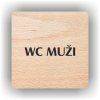 Cedule wc muži – plast (piktogram)