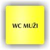 Cedule wc muži – plast (piktogram)