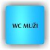 Cedule wc muži – plast (piktogram)