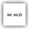 Cedule wc muži – plast (piktogram)