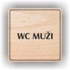 Cedule wc muži – plast (piktogram)
