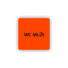 Cedule wc muži | Piktogram (čtverec)