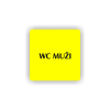 Cedule wc muži | Piktogram (čtverec)