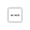Cedule wc muži | Piktogram (čtverec)