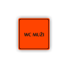 Cedule wc muži | Piktogram (čtverec)