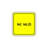 Cedule wc muži | Piktogram (čtverec)