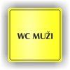 Cedule wc muži – plast (piktogram)