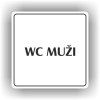 Cedule wc muži – plast (piktogram)