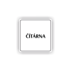Cedule čítárna | Piktogram (čtverec)