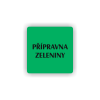 Cedule přípravna zeleniny | Piktogram (čtverec)