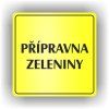 Cedule přípravna zeleniny – plast (piktogram)
