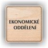 Cedule ekonomické oddělení – plast (piktogram)