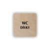 Cedule wc dívky | Piktogram (čtverec)