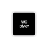 Cedule wc dívky | Piktogram (čtverec)