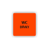 Cedule wc dívky | Piktogram (čtverec)