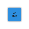 Cedule wc dívky | Piktogram (čtverec)