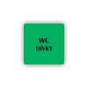 Cedule wc dívky | Piktogram (čtverec)