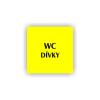 Cedule wc dívky | Piktogram (čtverec)