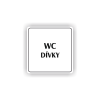 Cedule wc dívky | Piktogram (čtverec)
