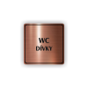Cedule wc dívky | Piktogram (čtverec)