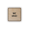 Cedule wc dívky | Piktogram (čtverec)