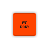 Cedule wc dívky | Piktogram (čtverec)