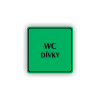 Cedule wc dívky nápis | Piktogram (čtverec)