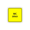 Cedule wc dívky | Piktogram (čtverec)
