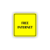 Cedule free internet | Piktogram (čtverec)