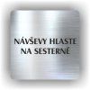 Cedule návštěvy hlaste na sesterně – plast (piktogram)