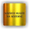 Cedule návštěvy hlaste na sesterně – plast (piktogram)