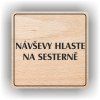 Cedule návštěvy hlaste na sesterně – plast (piktogram)