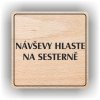 Piktogram - NÁVŠTĚVY HLASTE NA SESTERNĚ