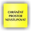 Cedule chráněný prostor nevstupovat – plast (piktogram)