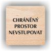 Cedule chráněný prostor nevstupovat – plast (piktogram)