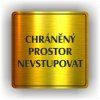 Cedule chráněný prostor nevstupovat – plast (piktogram)