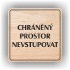 Cedule chráněný prostor nevstupovat – plast (piktogram)