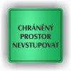 Cedule chráněný prostor nevstupovat – plast (piktogram)